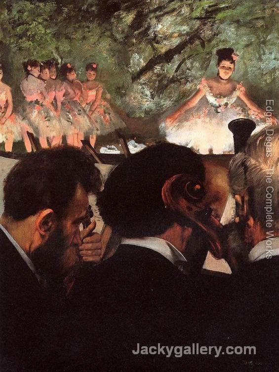Musicians in the Orchestr by Edgar Degas paintings reproduction